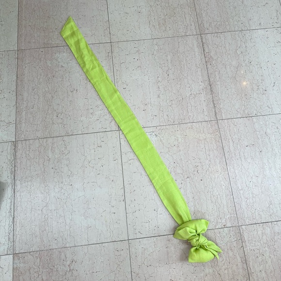 Lime Green Linen Bow Belt main image 7